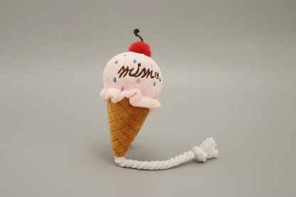 Squeaky Ice Cream Plush Toy for Dog