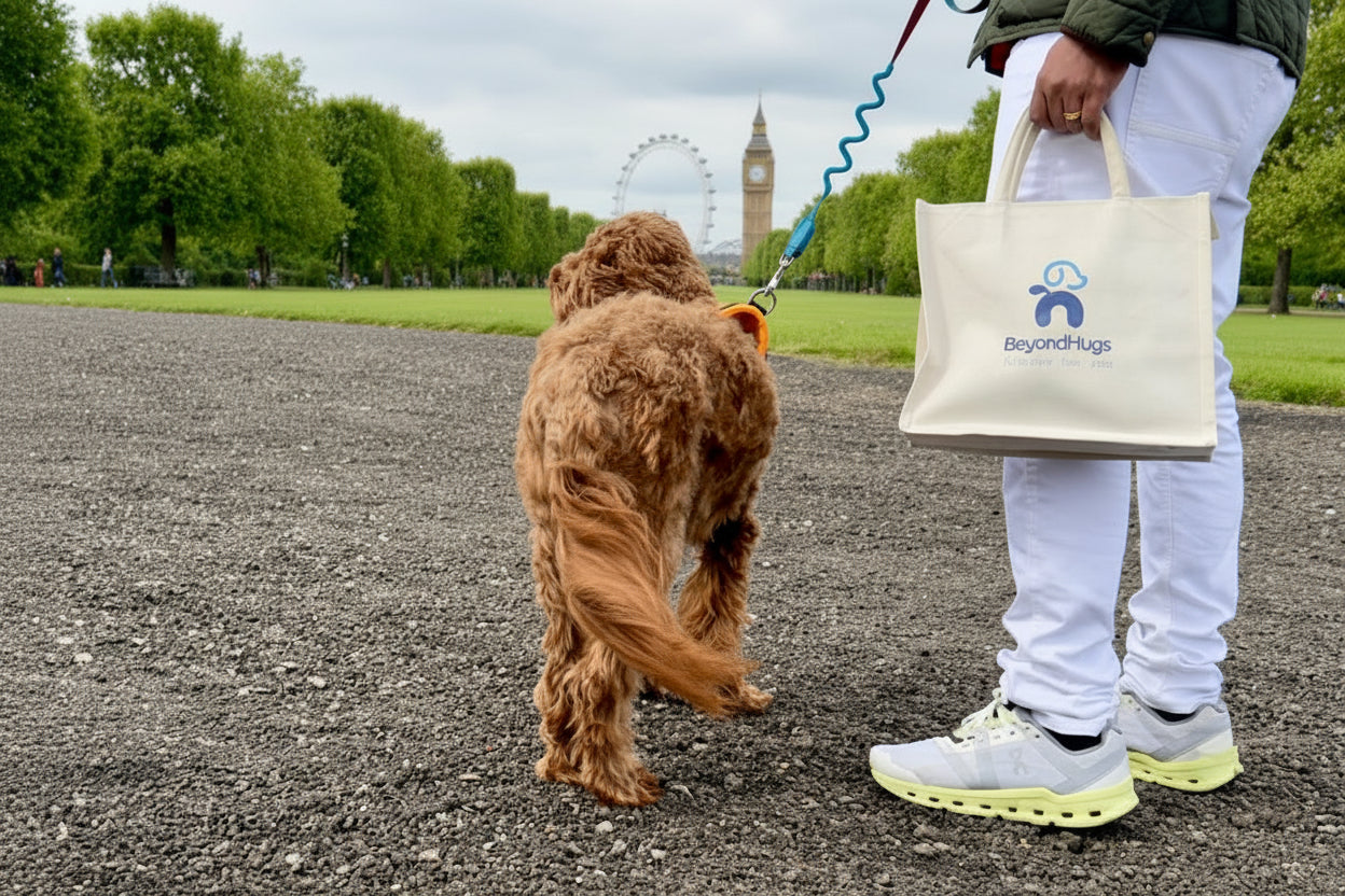Eco-friendly dog poo bag holder with designer pattern
